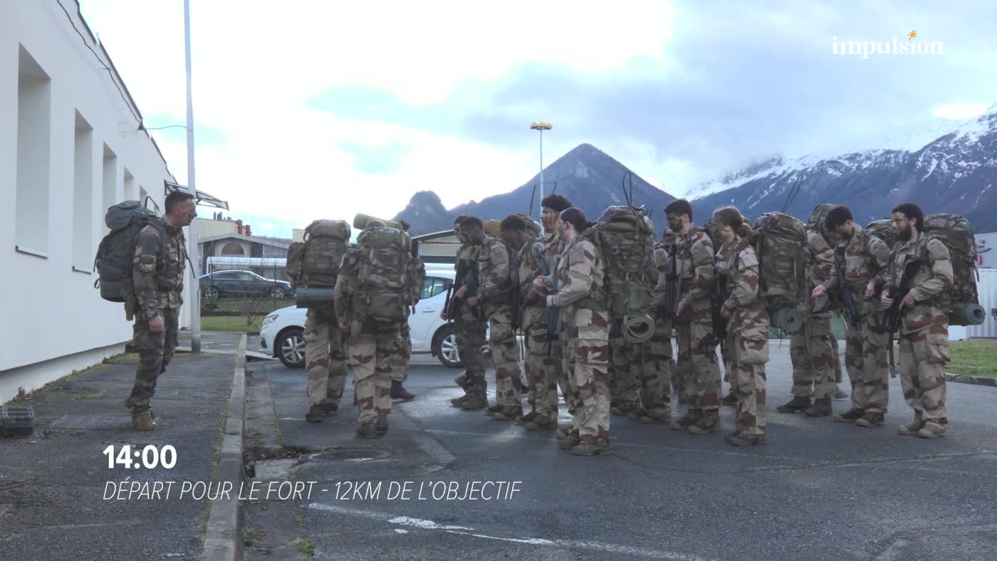Le départ, douze kilomètres de l'objectif.